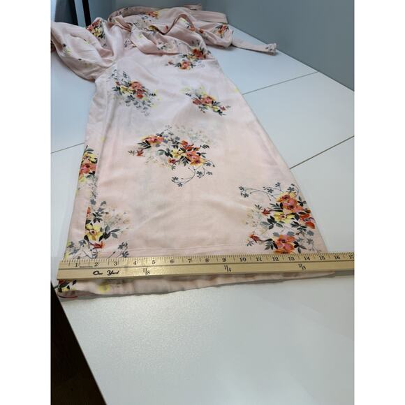 Anthropologie Akemi Kin Adia Jumpsuit Sz 6 Wide Leg Pink Floral Cottagecore - Picture 11 of 12